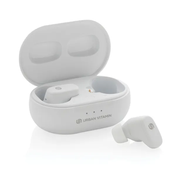 Urban Vitamin Gilroy hybrid ANC and ENC earbuds - Urban Vitamin White 