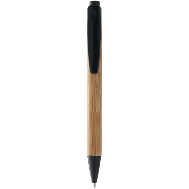 Borneo bamboo ballpoint pen Natural Solid black