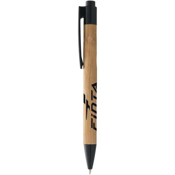 Borneo bamboo ballpoint pen Natural Solid black