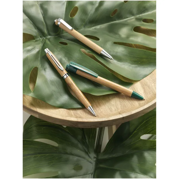 Borneo bamboo ballpoint pen Natural Solid black