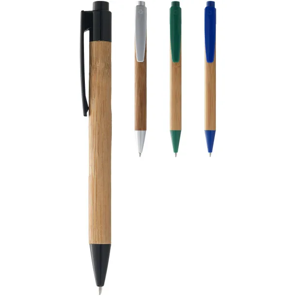 Borneo bamboo ballpoint pen Natural Solid black