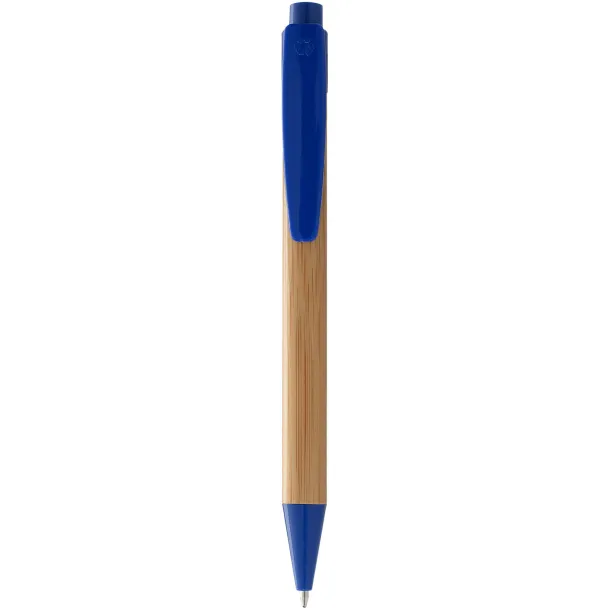 Borneo bamboo ballpoint pen Natural Royal blue