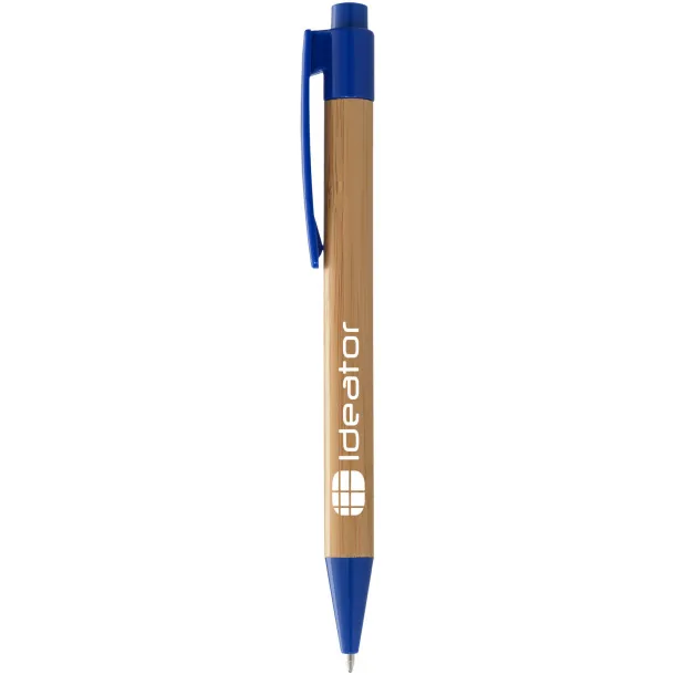 Borneo bamboo ballpoint pen Natural Royal blue