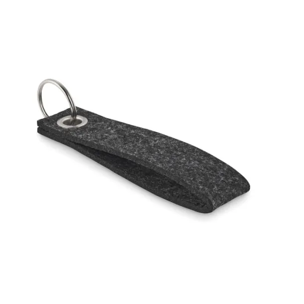 SUORA RPET felt keyring stone grey