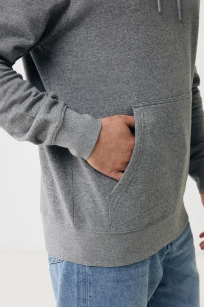  Iqoniq Rila lightweight recycled cotton hoodie - iqoniq light heather anthracite