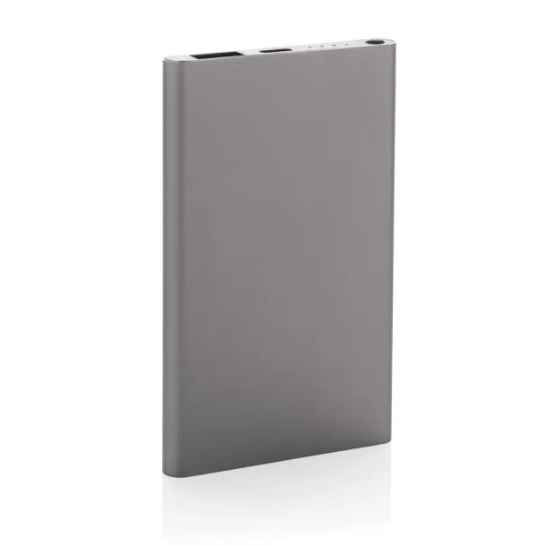  Prijenosna baterija od RCS reciklirane plastike/aluminija, 4 000 mAh - XD Collection Siva