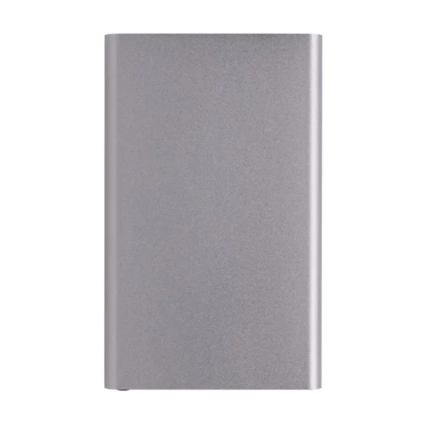  Prijenosna baterija od RCS reciklirane plastike/aluminija, 4 000 mAh - XD Collection Siva