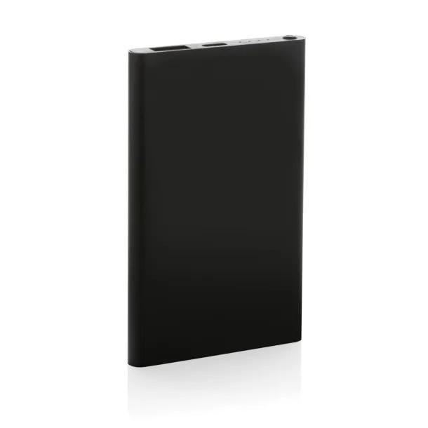  Prijenosna baterija od RCS reciklirane plastike/aluminija, 4 000 mAh - XD Collection Crna