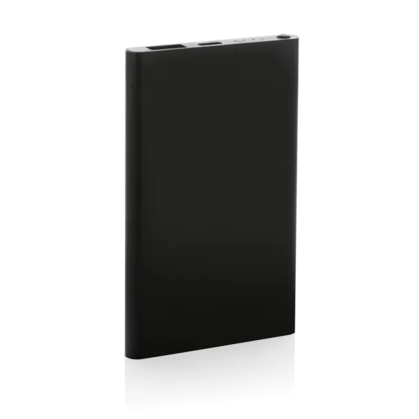  Prijenosna baterija od RCS reciklirane plastike/aluminija, 4 000 mAh - XD Collection Crna