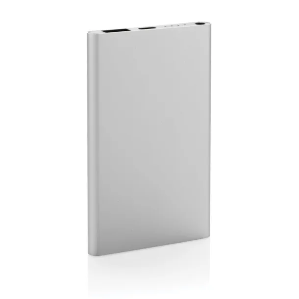  Prijenosna baterija od RCS reciklirane plastike/aluminija, 4 000 mAh - XD Collection Srebrna