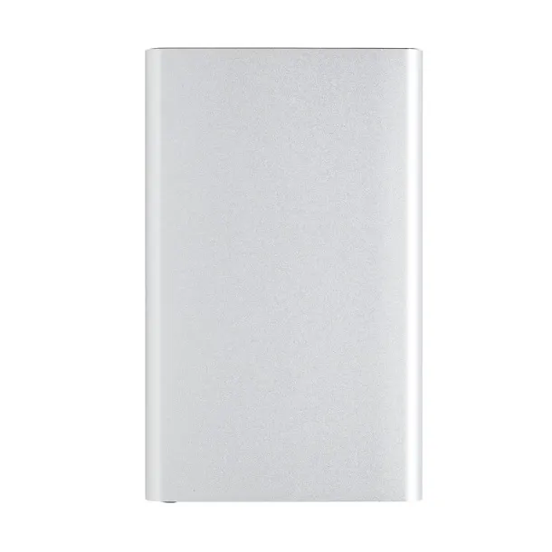  Prijenosna baterija od RCS reciklirane plastike/aluminija, 4 000 mAh - XD Collection Srebrna