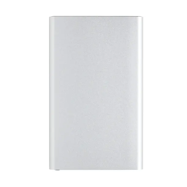  Prijenosna baterija od RCS reciklirane plastike/aluminija, 4 000 mAh - XD Collection Srebrna