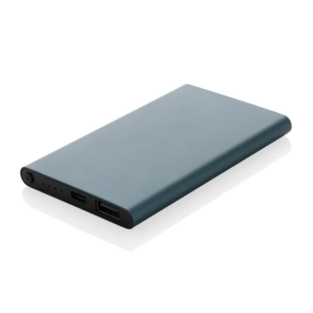  RCS recycled plastic/aluminum 4000 mah powerbank with type C - XD Collection blue 