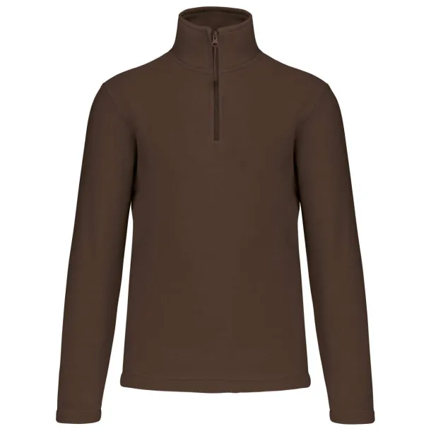 ENZO ZIP NECK MICROFLEECE JACKET - Kariban Chocolate