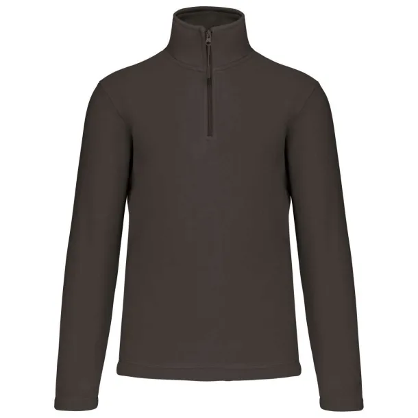 ENZO ZIP NECK MICROFLEECE JACKET - Kariban Tamno siva