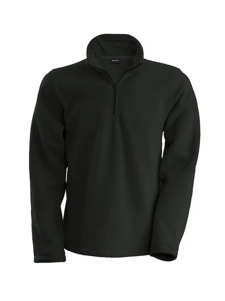 ENZO ZIP NECK MICROFLEECE JACKET - Kariban Tamno siva