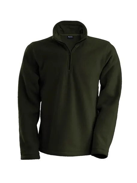 ENZO ZIP NECK MICROFLEECE JACKET - Kariban Khaki