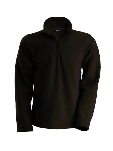 ENZO ZIP NECK MICROFLEECE JACKET - Kariban Dark Chocolate