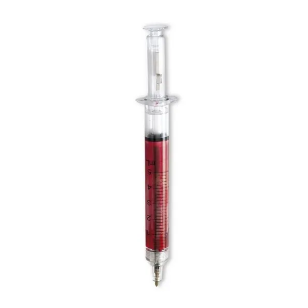  Ball pen "syringe" red