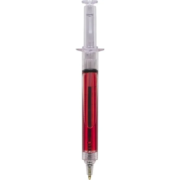  Ball pen "syringe" red