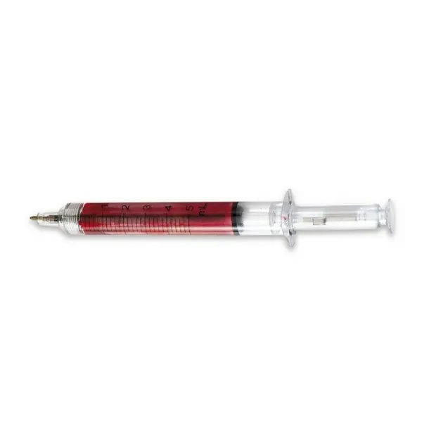  Ball pen "syringe" red