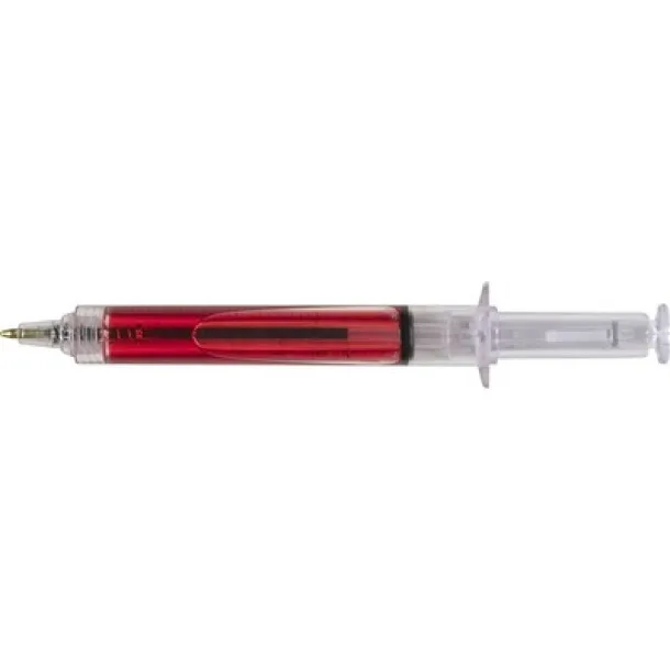  Ball pen "syringe" red