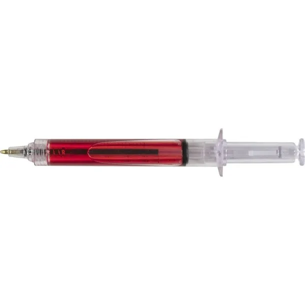  Ball pen "syringe" red