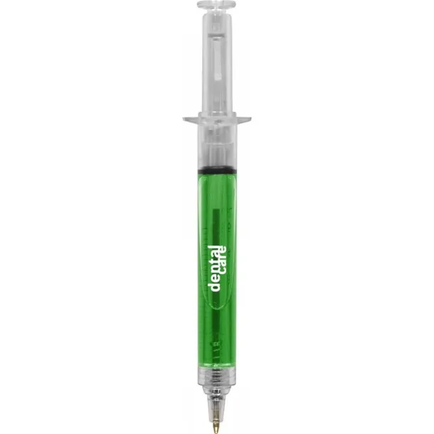  Ball pen "syringe" light green