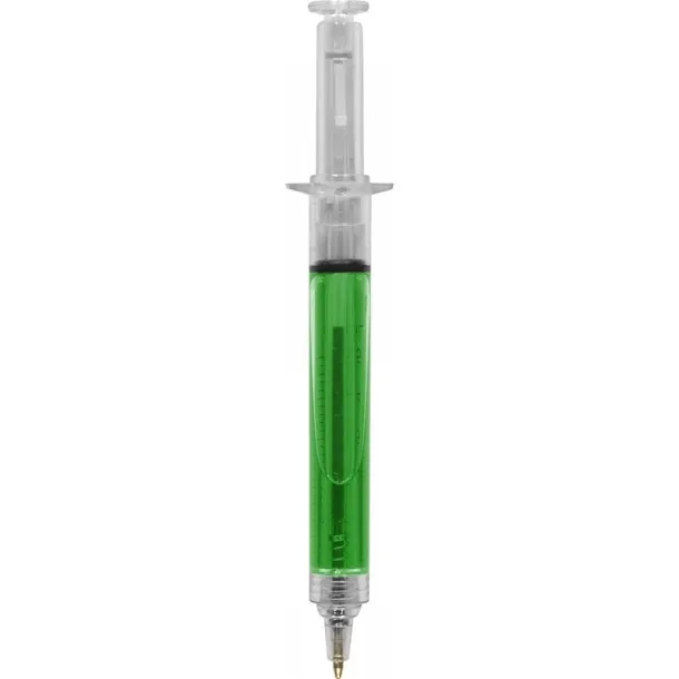  Ball pen "syringe" light green