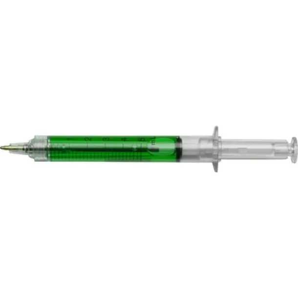  Ball pen "syringe" light green