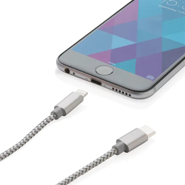  3-in-1 braided cable - XD Collection Grey 