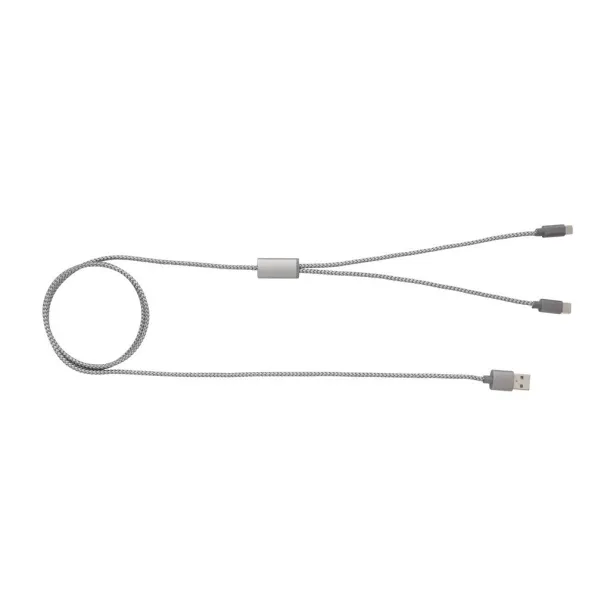  3-in-1 braided cable - XD Collection Grey 