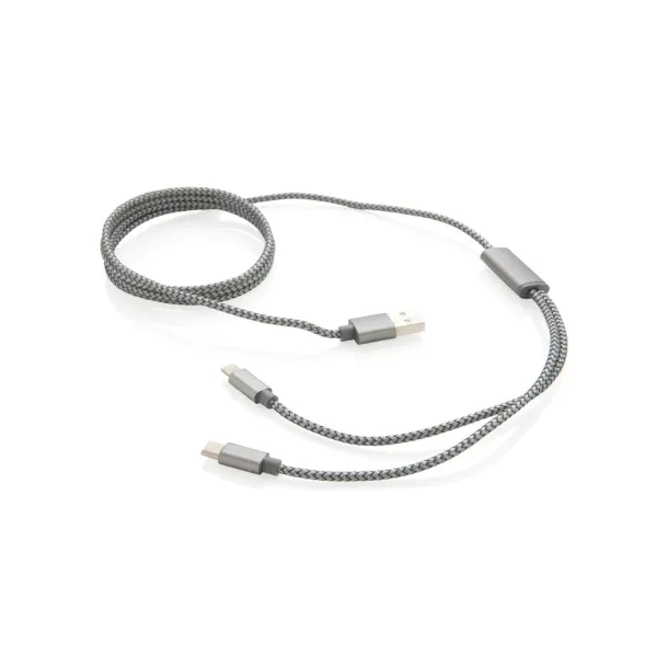  3-in-1 braided cable - XD Collection Grey 