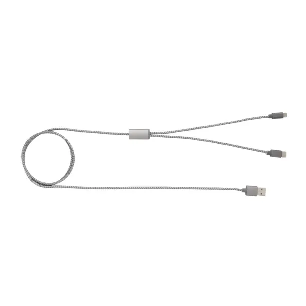  3-in-1 braided cable - XD Collection Grey 