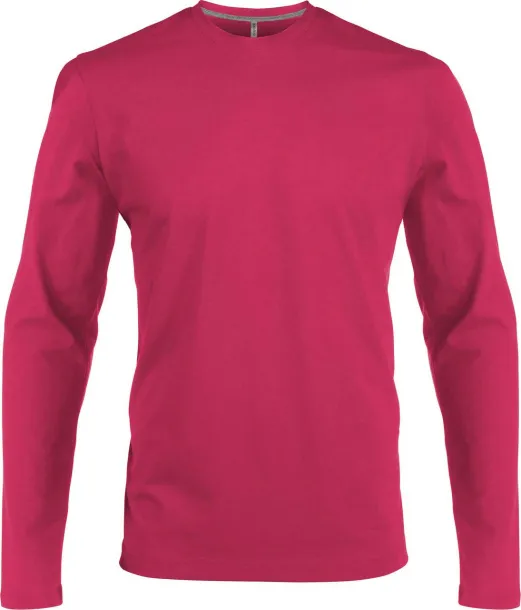  MEN'S LONG-SLEEVED CREW NECK T-SHIRT - Kariban Fuchsia