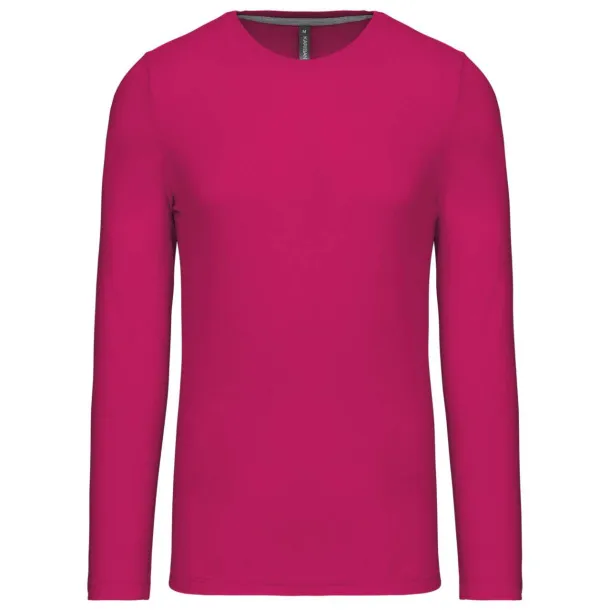  MEN'S LONG-SLEEVED CREW NECK T-SHIRT - Kariban Fuchsia