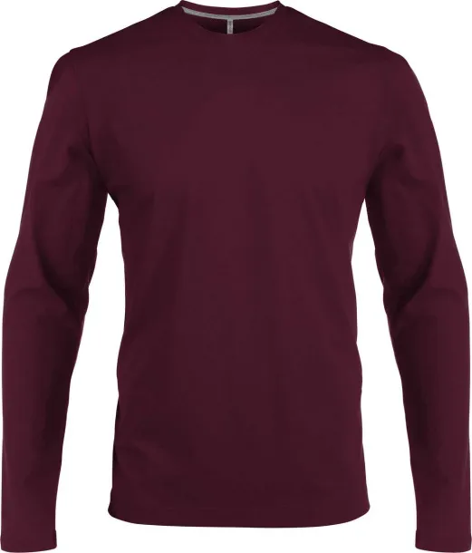  MEN'S LONG-SLEEVED CREW NECK T-SHIRT - Kariban Wine