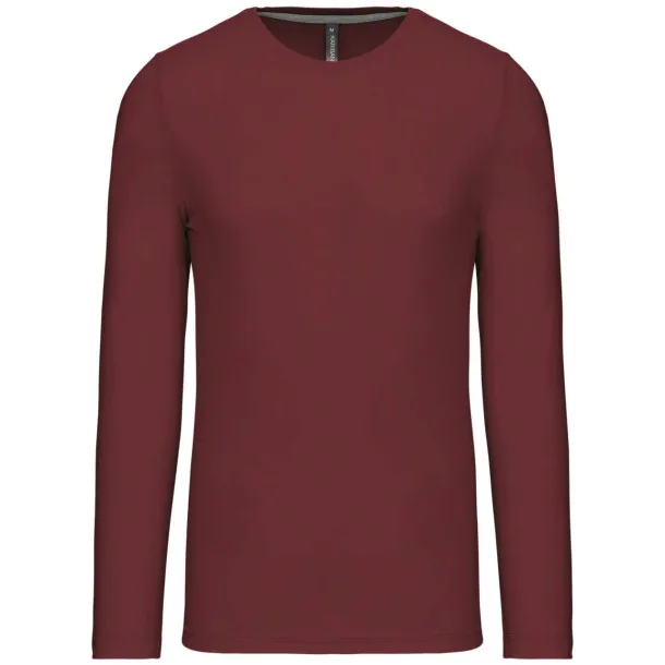  MEN'S LONG-SLEEVED CREW NECK T-SHIRT - Kariban Wine