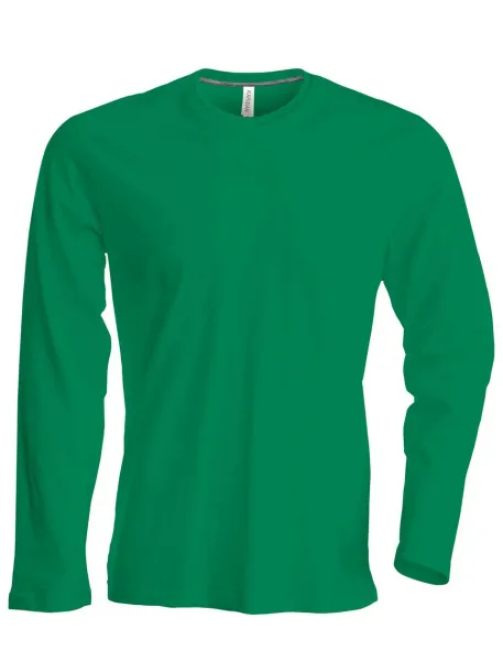  MEN'S LONG-SLEEVED CREW NECK T-SHIRT - Kariban Kelly zelena