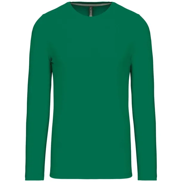  MEN'S LONG-SLEEVED CREW NECK T-SHIRT - Kariban Kelly zelena