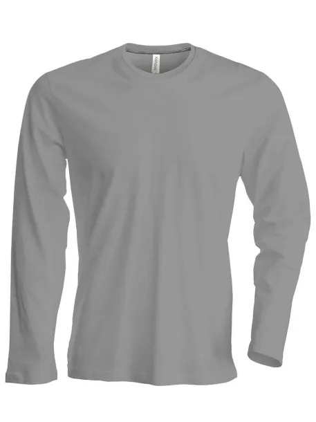  MEN'S LONG-SLEEVED CREW NECK T-SHIRT - Kariban Oxford Grey