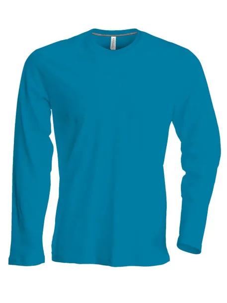  MEN'S LONG-SLEEVED CREW NECK T-SHIRT - Kariban Tropical Blue