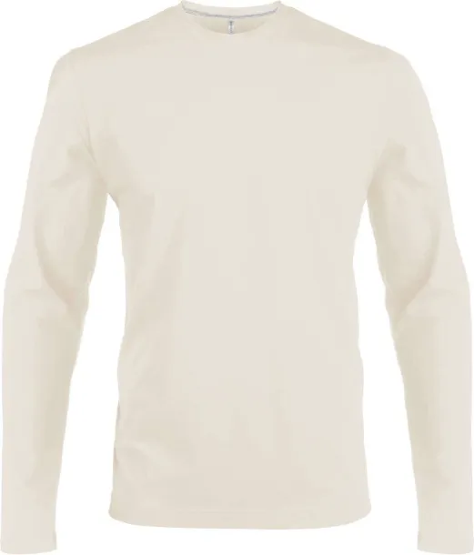  MEN'S LONG-SLEEVED CREW NECK T-SHIRT - Kariban Pjesak smeđa