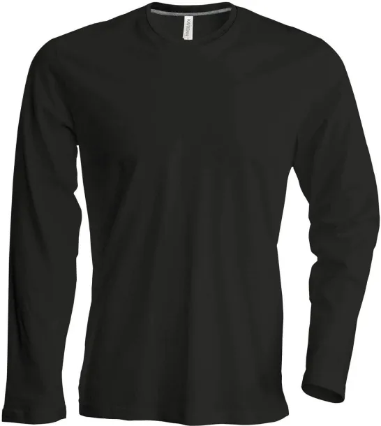  MEN'S LONG-SLEEVED CREW NECK T-SHIRT - Kariban Black