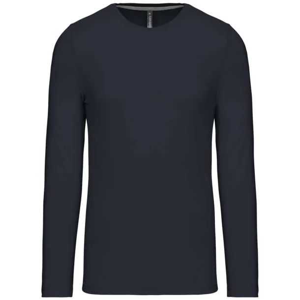  Muška majica dugih rukava, 180 g/m2 - Kariban Mornarsko plava