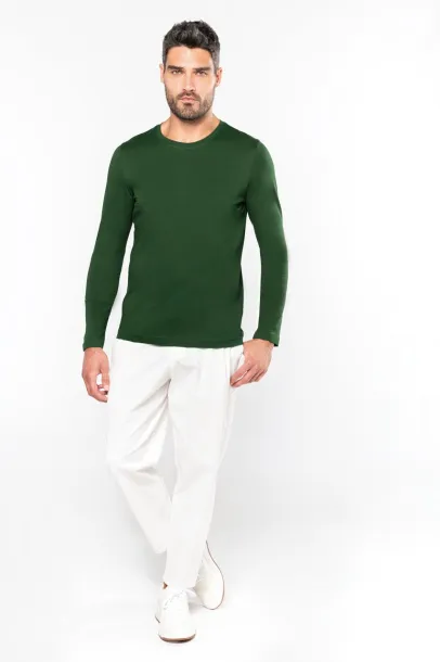  MEN'S LONG-SLEEVED CREW NECK T-SHIRT - Kariban Ash