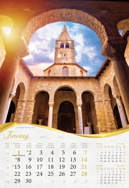  "TAJANSTVENA ISTRA I KVARNER" color calendar Color