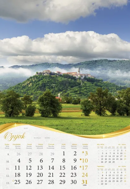  "TAJANSTVENA ISTRA I KVARNER" color kalendar Color