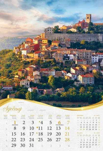  "TAJANSTVENA ISTRA I KVARNER" color calendar Color