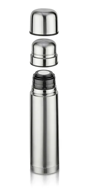 PAVO Vacuum flask with two cups  750 ml srebrny